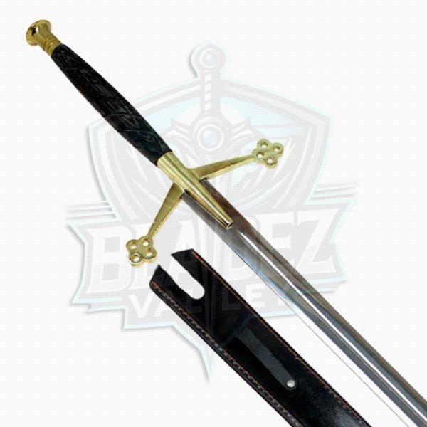 Scirocco Gold Medieval Knight Scottish Claymore Steel Sword