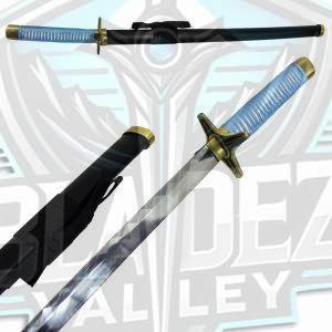 Hitsugaya Sword Inspired by Anime Hyourinmaru Zanpakuto with Scabbard Metal Sky Blue Cord Handle