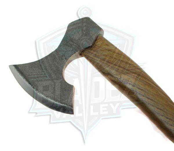Functional Carbon Steel Bearded Viking Axe Solid Hardwood Haft Hatchet Camping Tools - Image 3